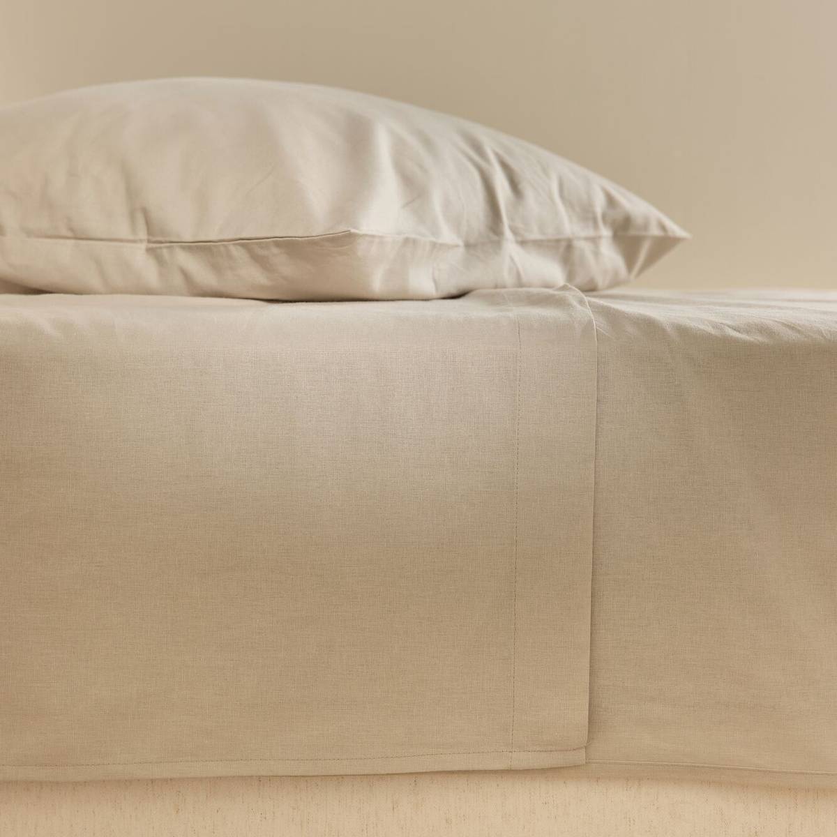 Drap plat coton lin Valentine Drap plat coton lin Valentine