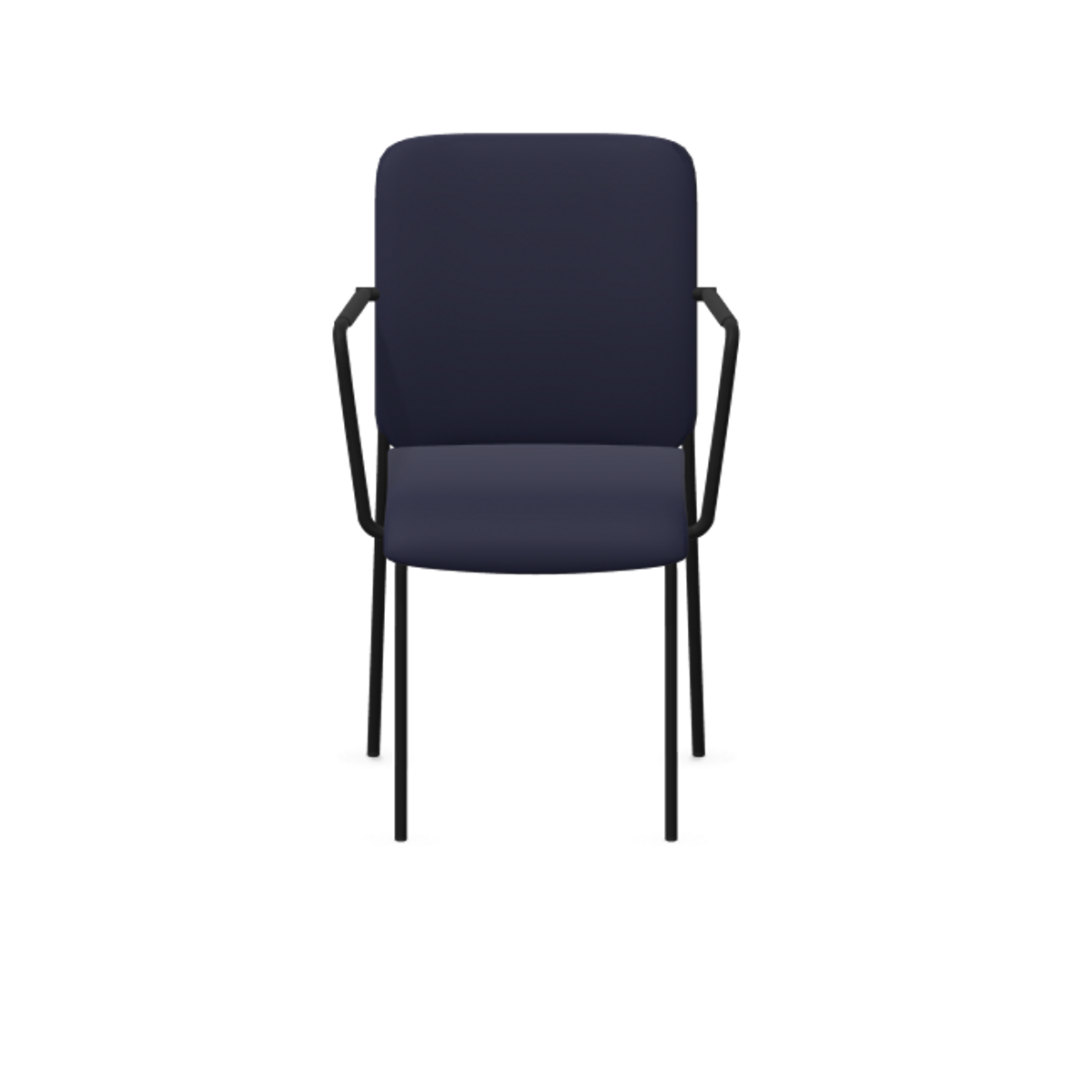 Chaise de bureau capitonnée avec accoudoirs pieds métal Sun H Chaise de bureau capitonnée avec accoudoirs pieds métal Sun H