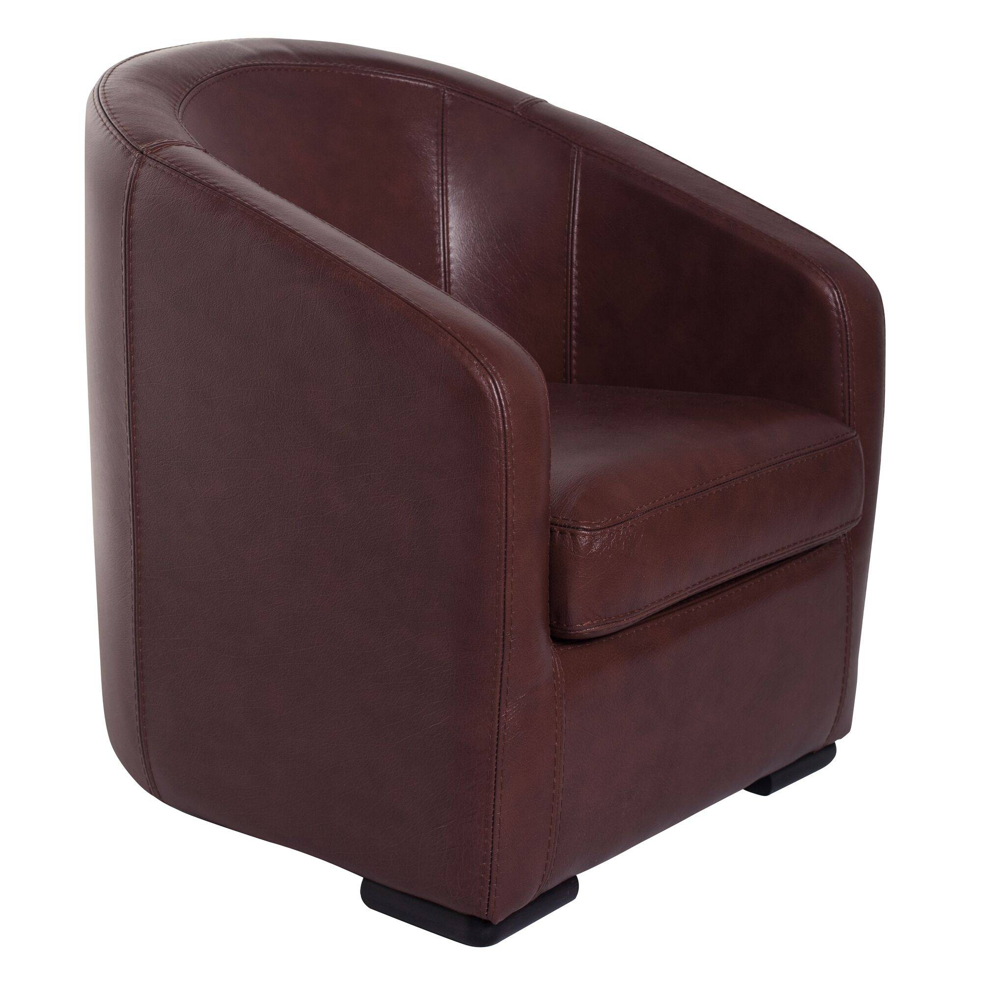 Fauteuil cabriolet cuir buffle Valentina