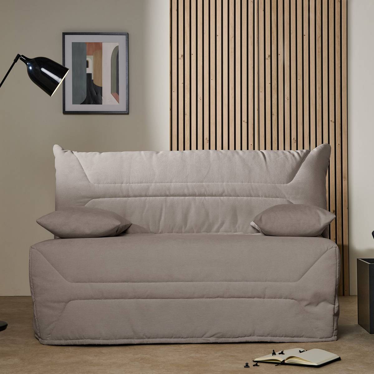 Canapé BZ velours côtelé matelas 12 cm Gaston Canapé BZ velours côtelé matelas 12 cm Gaston