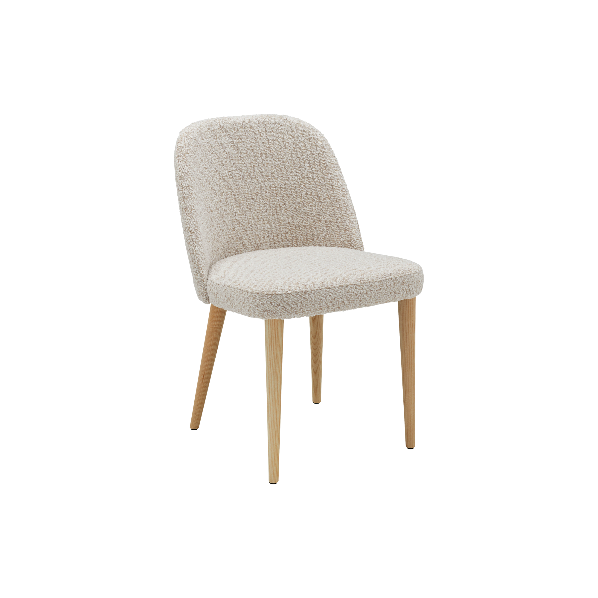 Apportez de la douceur à votre intérieur avec la chaise bouclette Maxine, alliant confort et design. Son tissu texturé offre une sensation cosy et tendance, parfaite pour créer une atmosphère chaleureuse dans votre salle à manger.Ses pieds en bois apportent une touche authentique, contrastant harmonieusement avec la texture du tissu bouclette. Cette chaise vous garantit un confort optimal, idéal pour vos repas.La chaise bouclette Maxine s'intègre facilement dans les intérieurs en recherche de chaleur et de cocooning. Optez pour cette chaise et offrez-vous un mélange parfait de confort, de style et de modernité.
