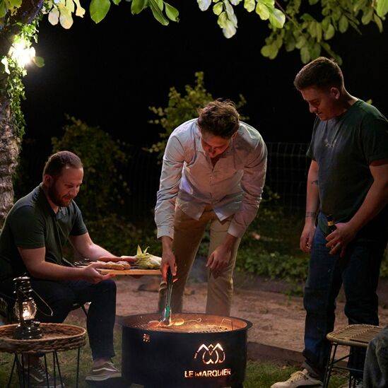 Brasero d'Extérieur avec Couvercle en Acier Ø 60 cm Original - Image 1