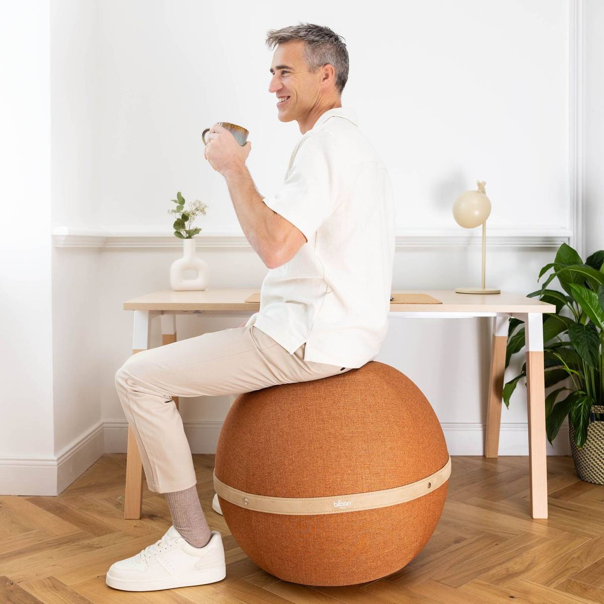 Siège ballon dynamique tissu chiné Siège ballon dynamique tissu chiné