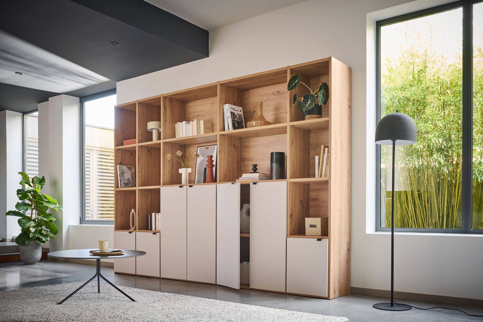 Bibliothèque 7 portes grande version Marlone