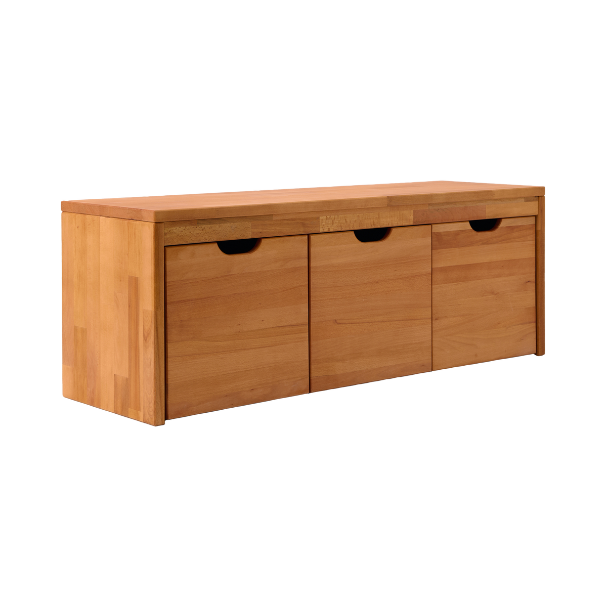 Banc bois massif 3 cubes de rangement Cyriel Banc bois massif 3 cubes de rangement Cyriel