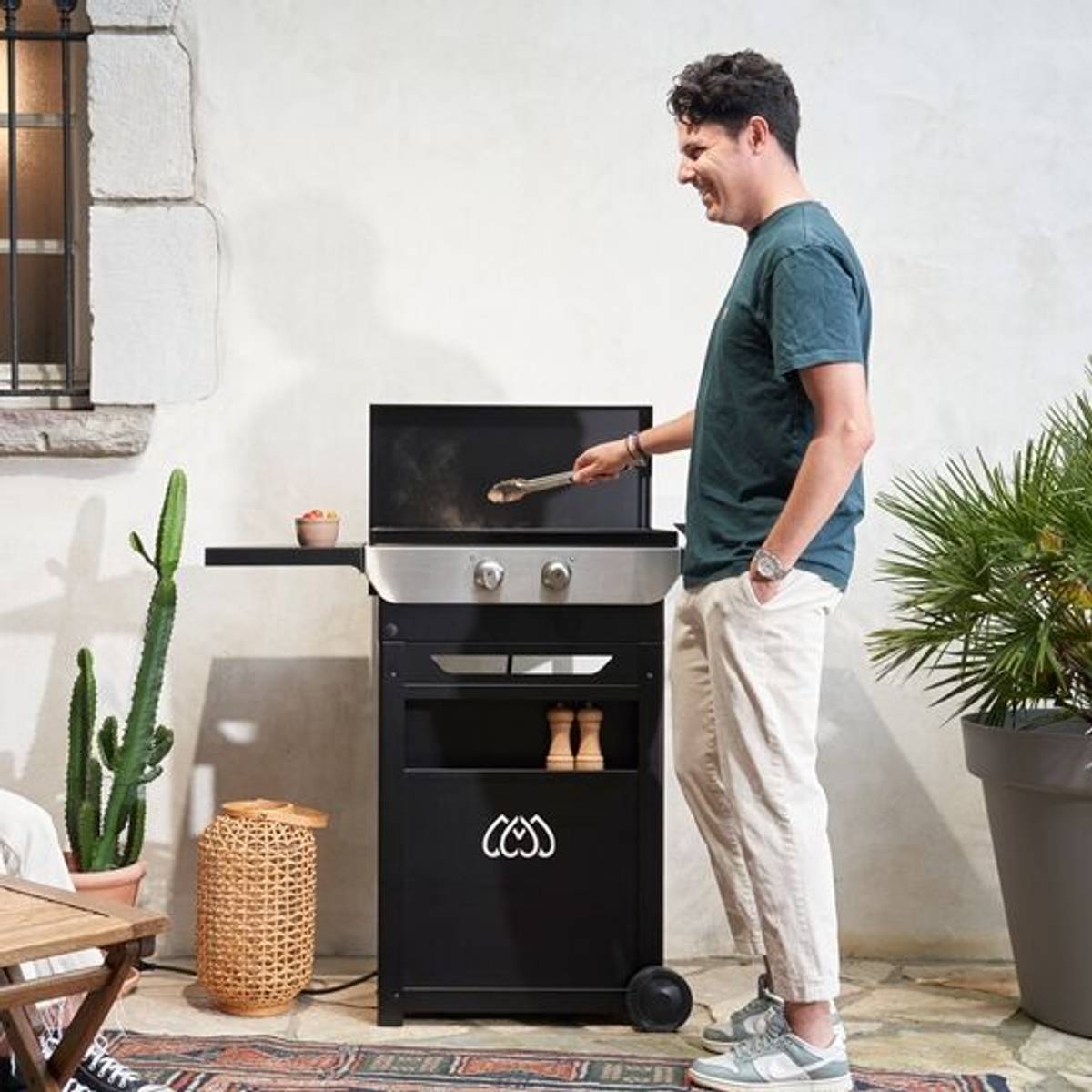 Ensemble Plancha Électrique, Chariot et Couvercle en Acier et Inox Original Ensemble Plancha Électrique, Chariot et Couvercle en Acier et Inox Original