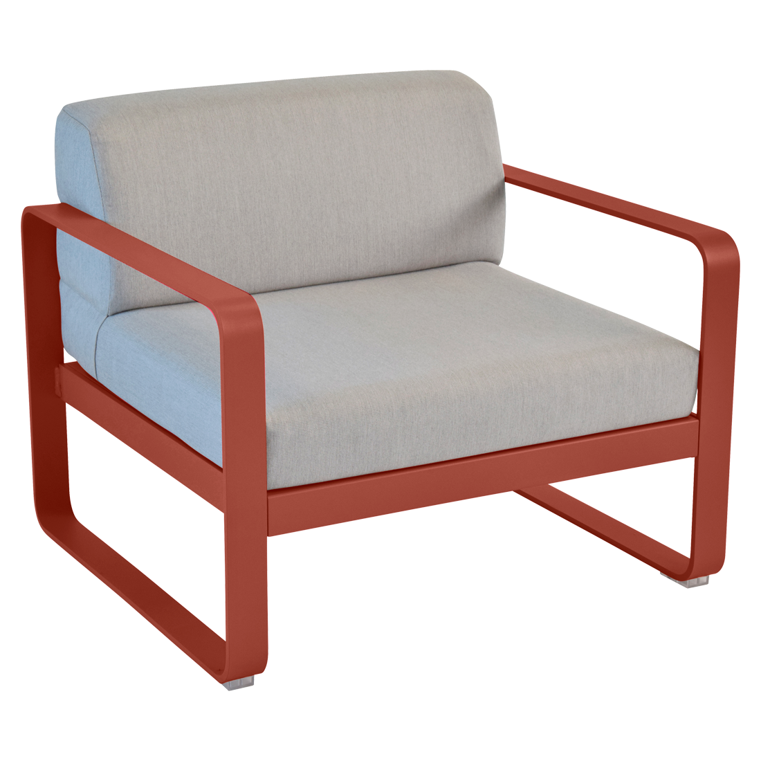 Fauteuil Bellevie Gris Flanelle en Aluminium