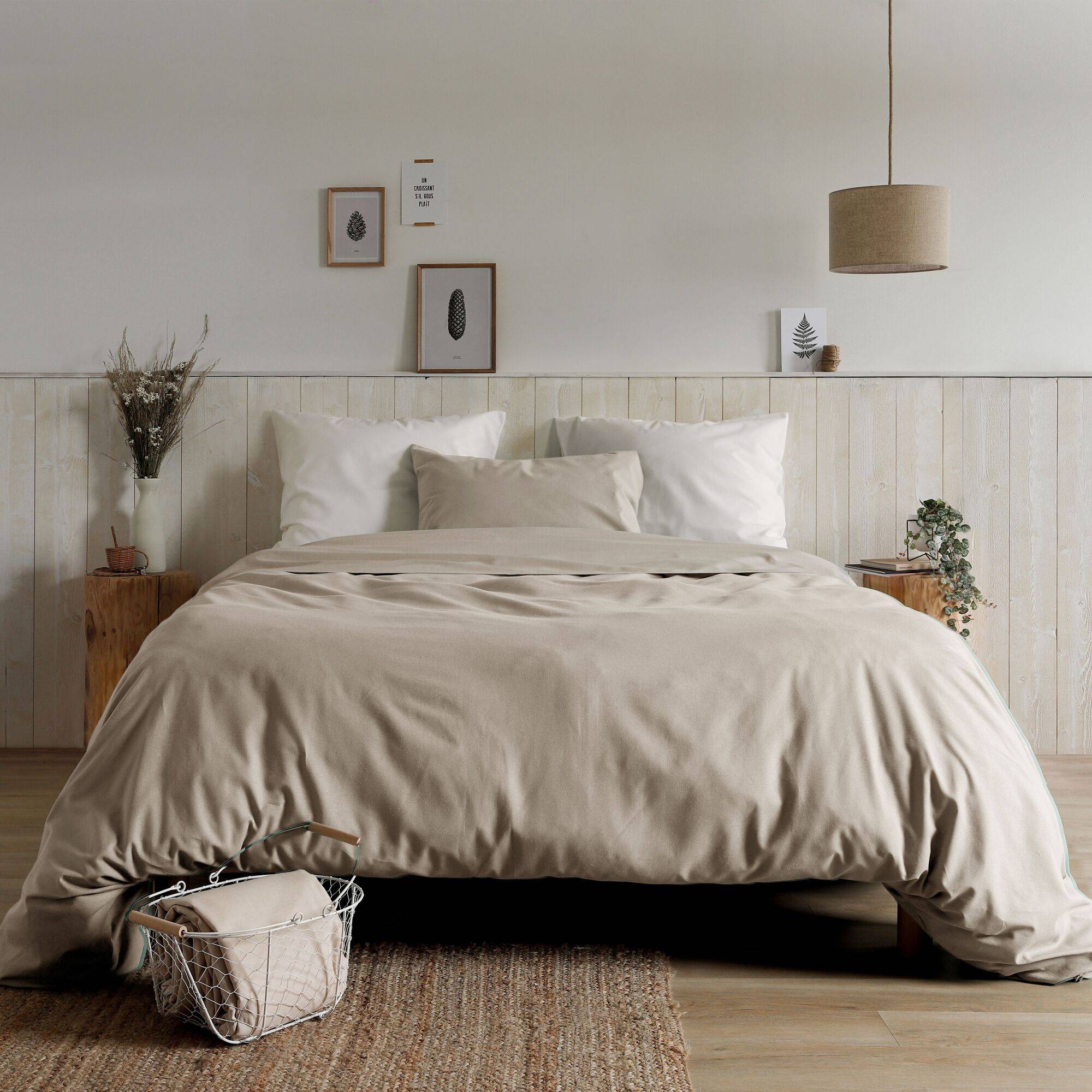 Taie d'oreiller coton lin Valentine CAMIF