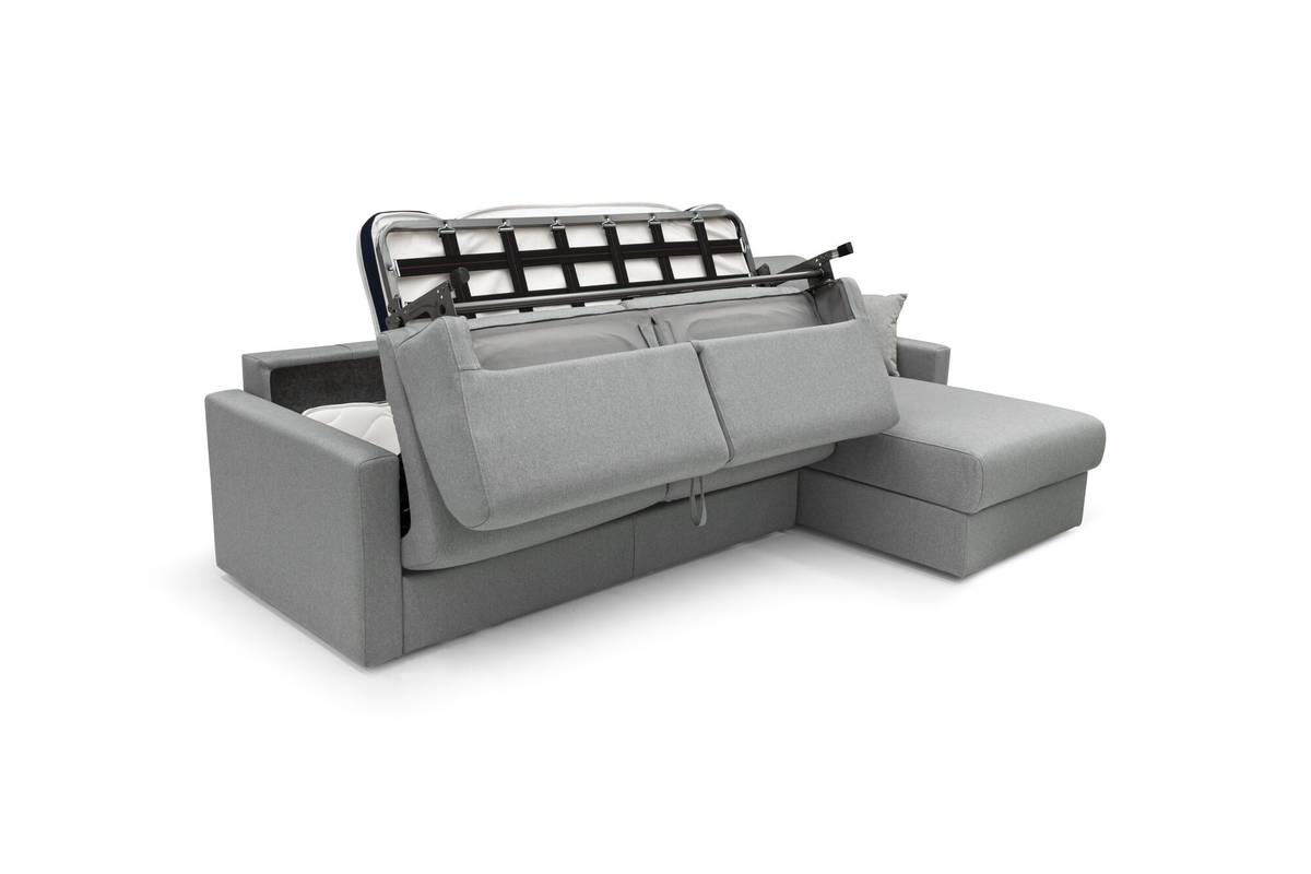 Canapé d'angle convertible et réversible tissu déhoussable Aubin Canapé d'angle convertible et réversible tissu déhoussable Aubin