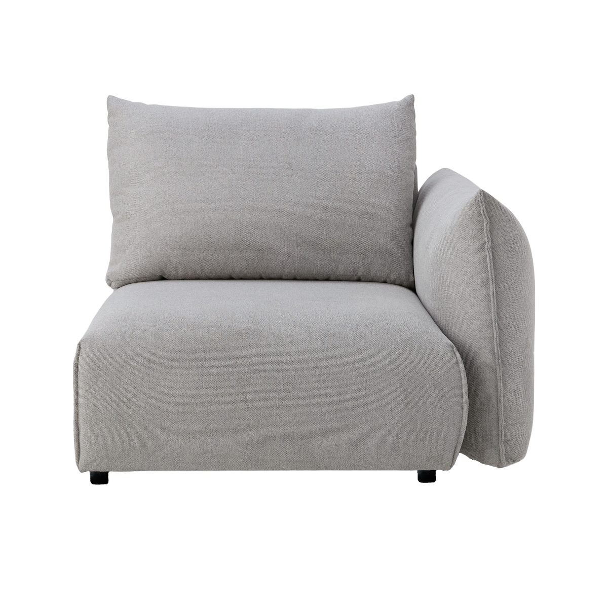 Chauffeuse avec accoudoir pour canapé modulable tissu Solal Chauffeuse avec accoudoir pour canapé modulable tissu Solal