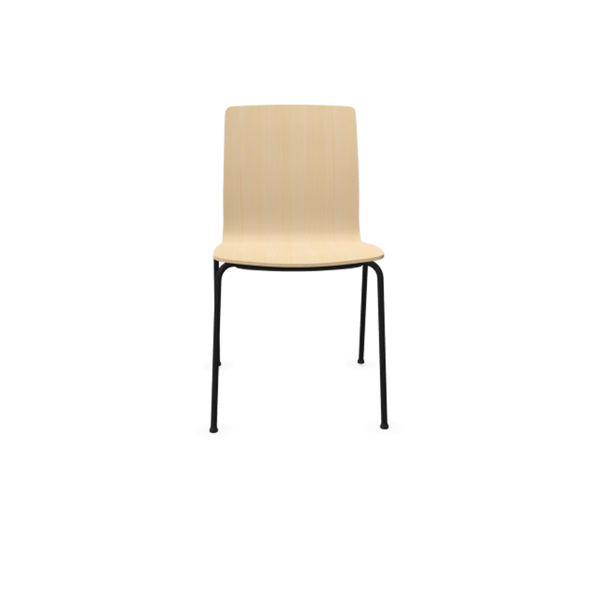 Chaise de bureau en bois, 4 pieds métal noir Com K12H Chaise de bureau en bois, 4 pieds métal noir Com K12H