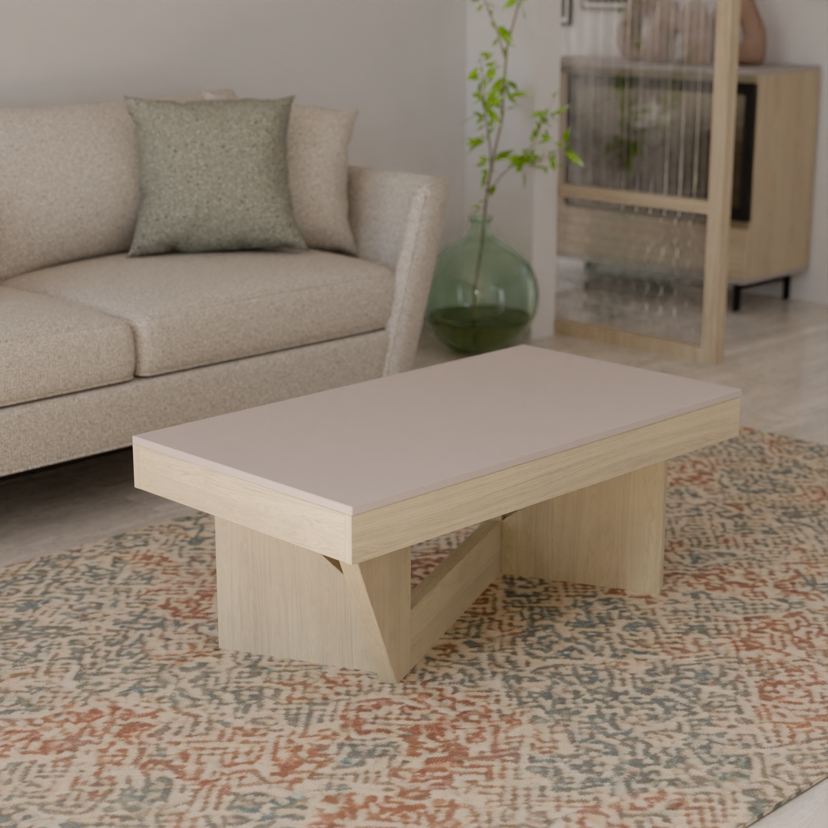 Table basse relevable décor bois Gabriela Table basse relevable décor bois Gabriela