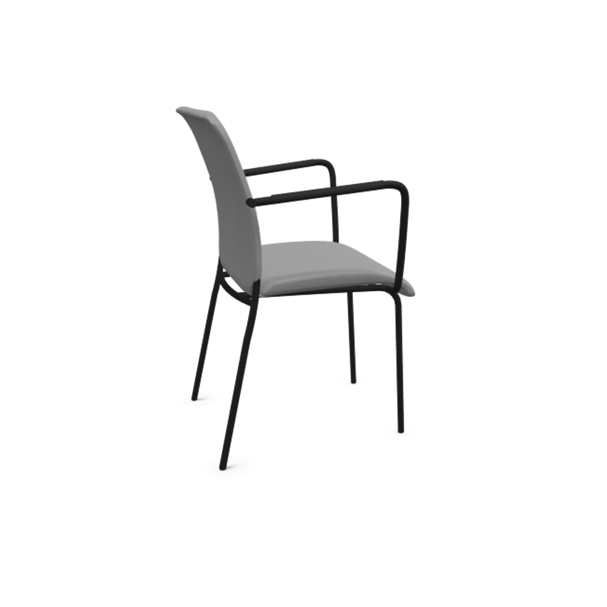 Chaise de bureau capitonnée avec accoudoirs pieds métal Sun H Chaise de bureau capitonnée avec accoudoirs pieds métal Sun H