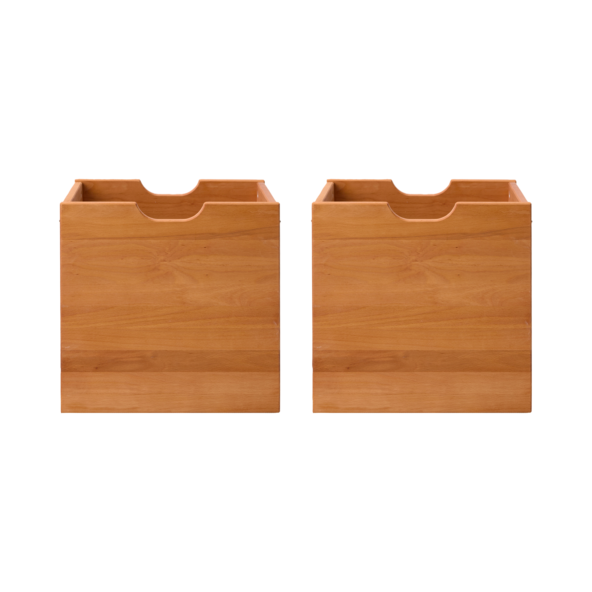 Lot de 2 cubes de rangement bois massif  Cyriel