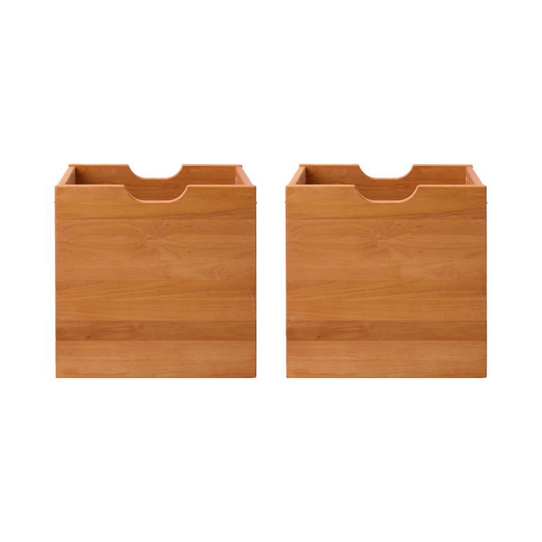 Lot de 2 cubes de rangement bois massif Cyriel Lot de 2 cubes de rangement bois massif Cyriel