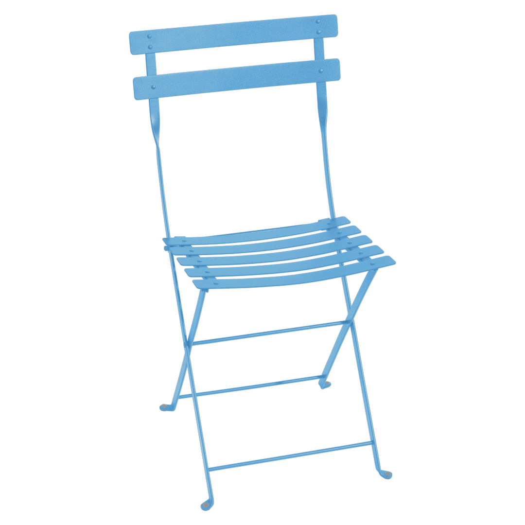 Lot de 2 Chaises Pliantes Bistro Métal en Acier