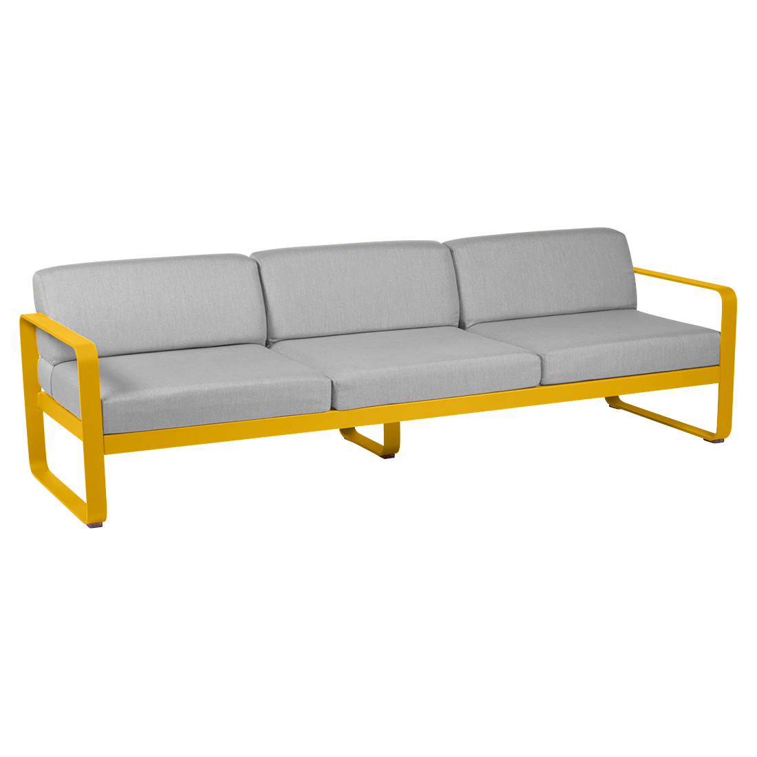 Canapé 3 Places Bellevie Gris Flanelle en Aluminium