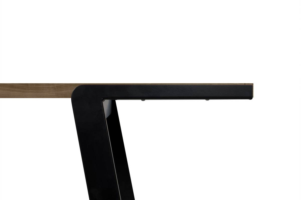 Table à manger rectangulaire bois pieds métal noir 6 personnes Drift Table à manger rectangulaire bois pieds métal noir 6 personnes Drift