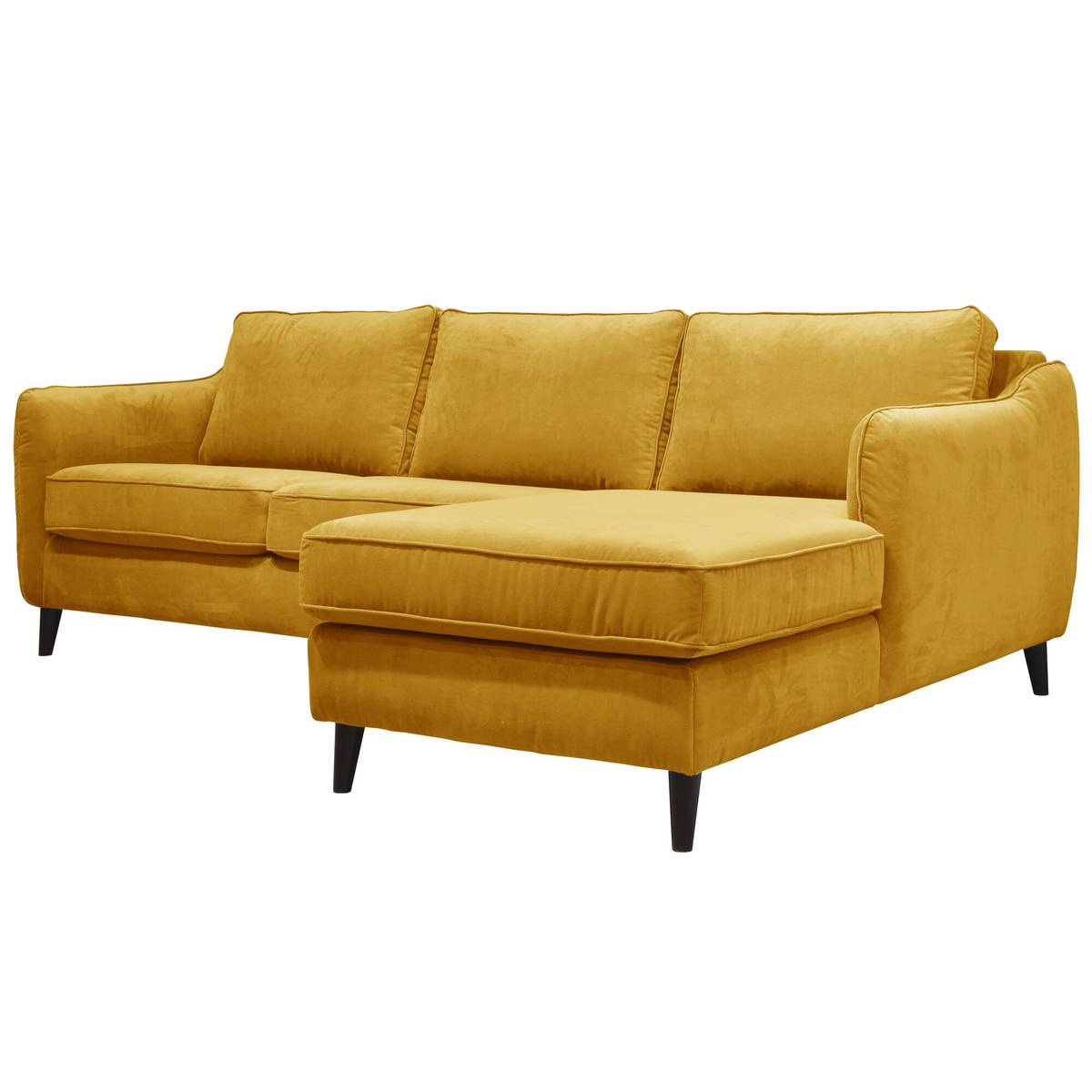 Canapé d'angle convertible velours Prince Canapé d'angle convertible velours Prince