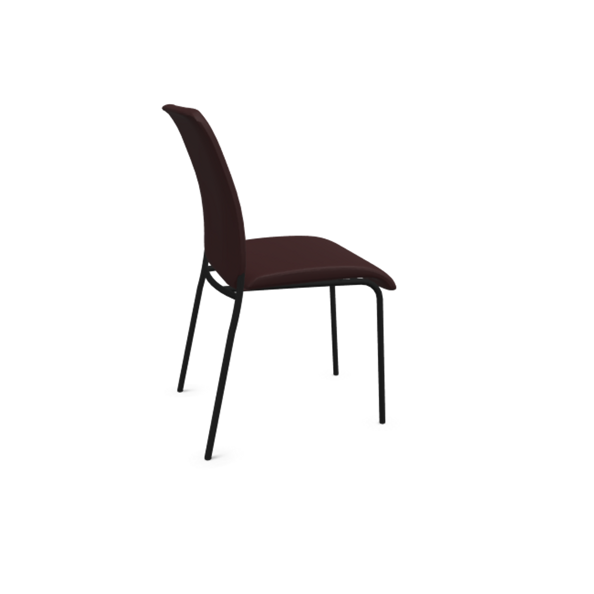 Chaise de bureau capitonnée sans accoudoirs pieds métal Sun H Chaise de bureau capitonnée sans accoudoirs pieds métal Sun H