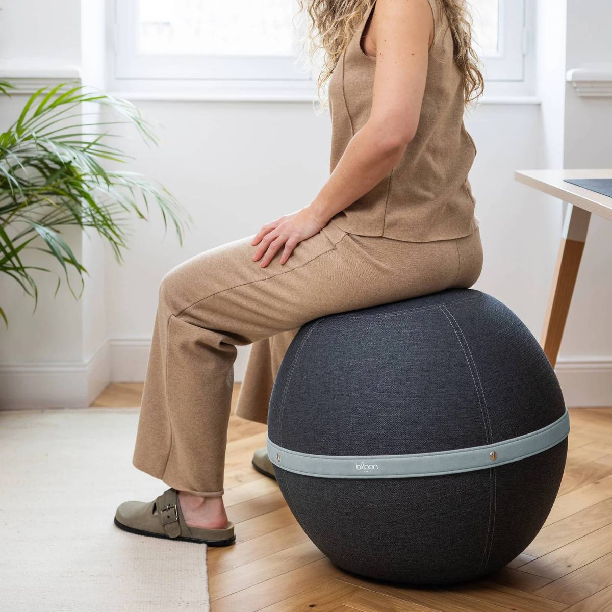 Siège ballon dynamique tissu chiné Siège ballon dynamique tissu chiné