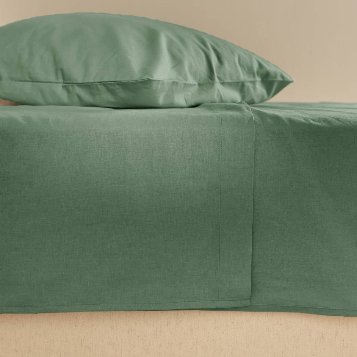 Drap plat coton lin Valentine Drap plat coton lin Valentine