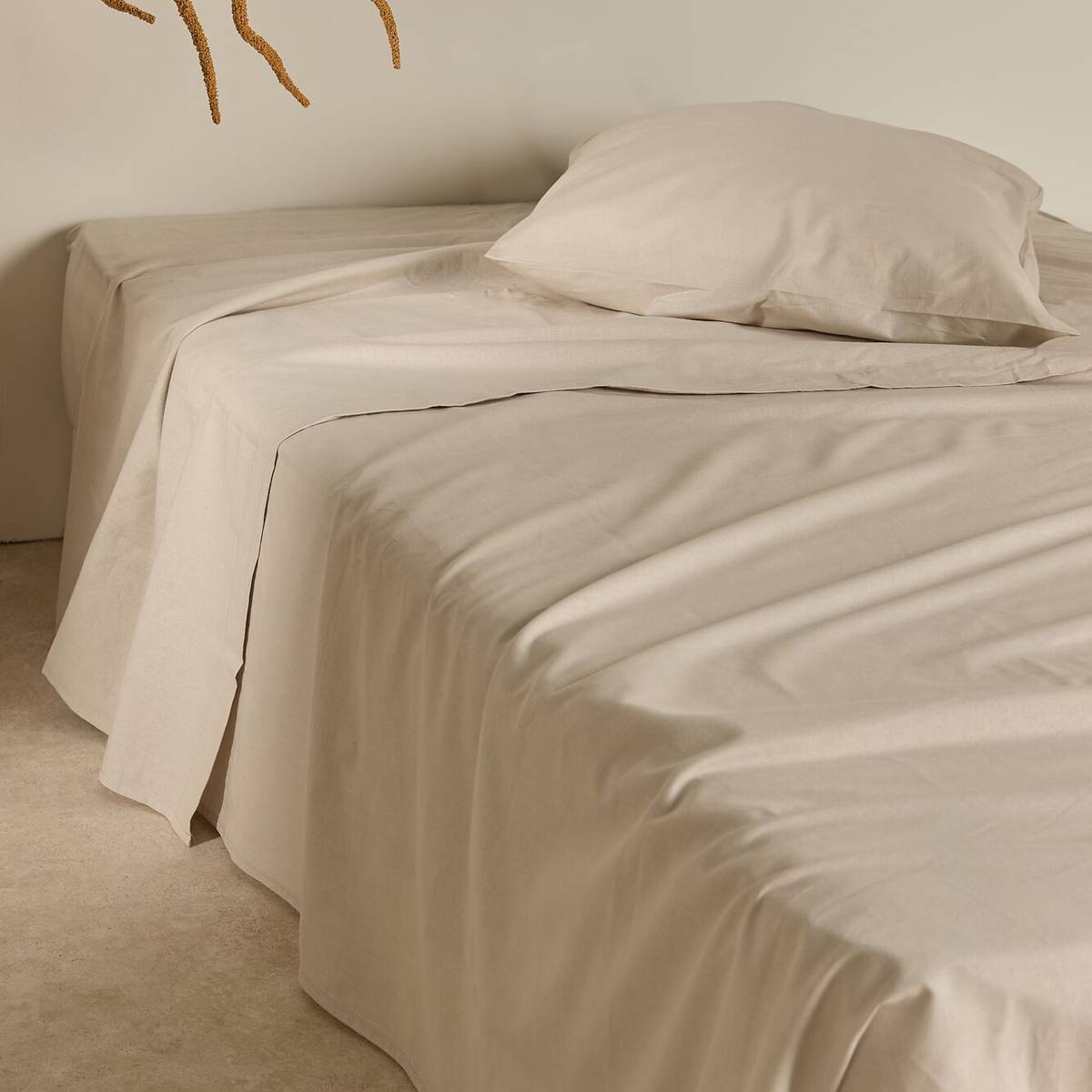 Drap plat coton lin Valentine Drap plat coton lin Valentine