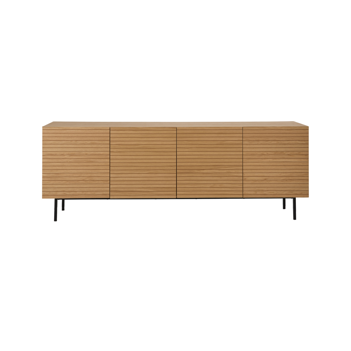 Buffet 4 portes bois pieds métal Alex CAMIF Buffet 4 portes bois pieds métal Alex CAMIF