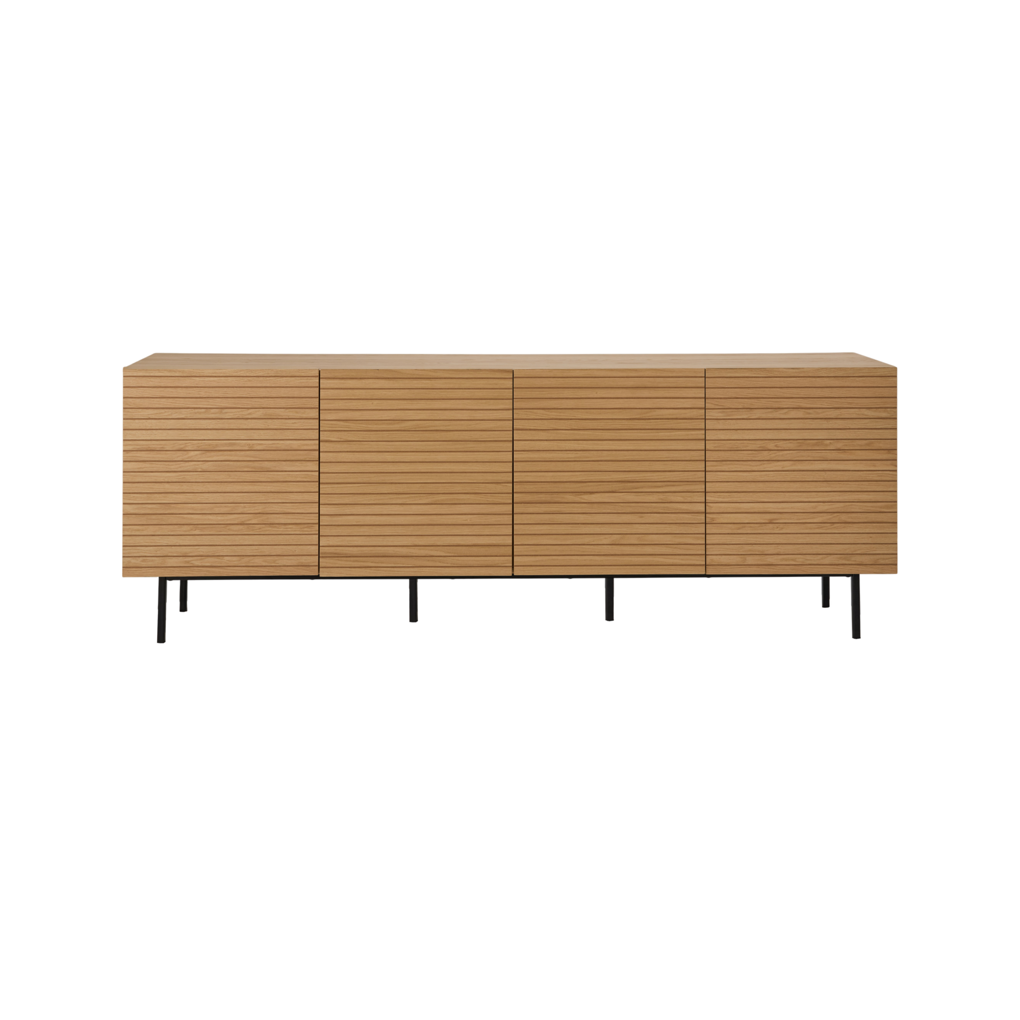Buffet 4 portes bois pieds métal Alex