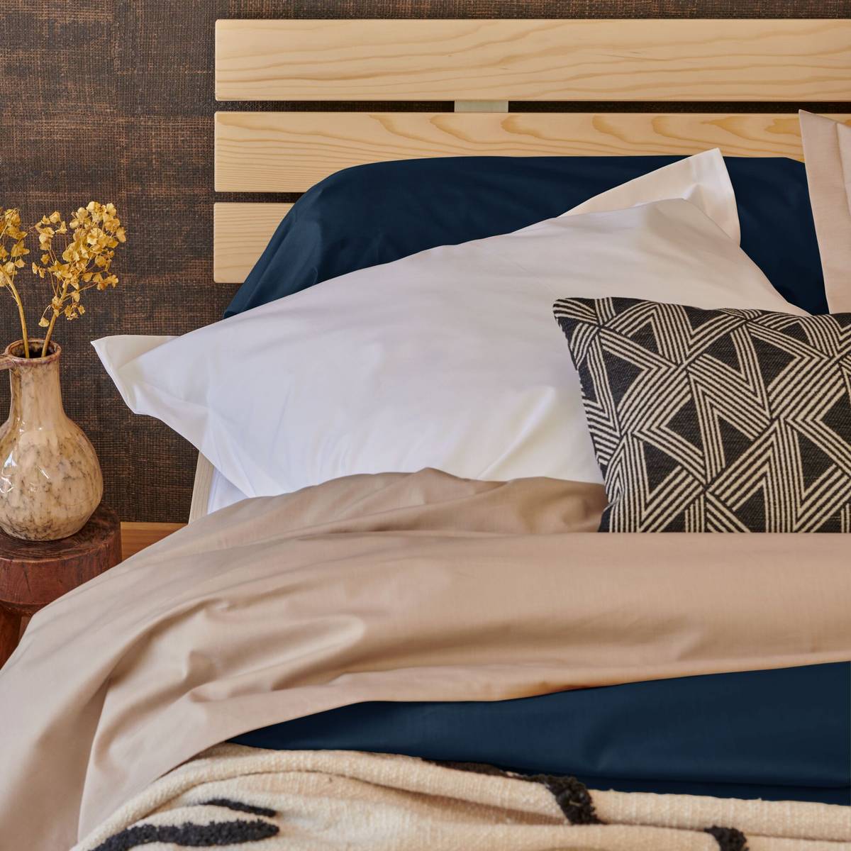 Drap housse matelas très épais percale bio Elise Drap housse matelas très épais percale bio Elise