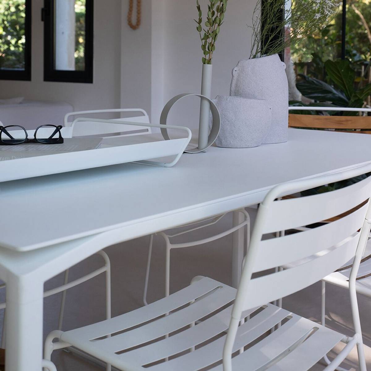 Table Rectangulaire 195 x 95 cm Calvi en Aluminium Table Rectangulaire 195 x 95 cm Calvi en Aluminium