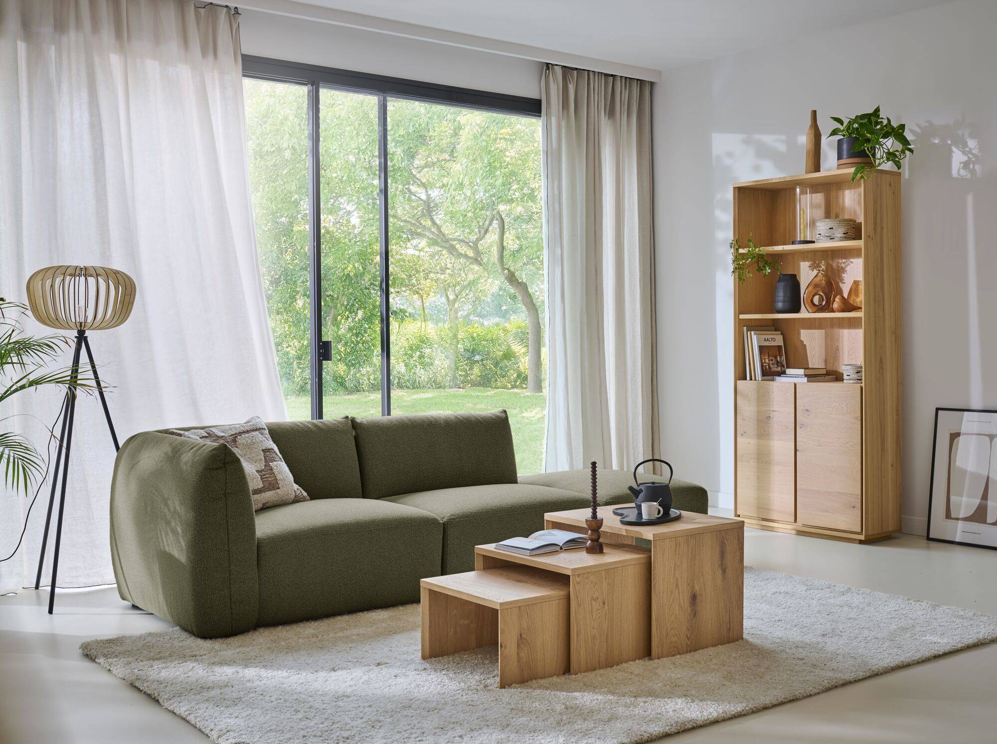 Bibliothèque bois 2 portes Albin