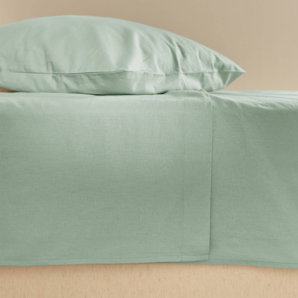 Drap plat coton lin Valentine Drap plat coton lin Valentine