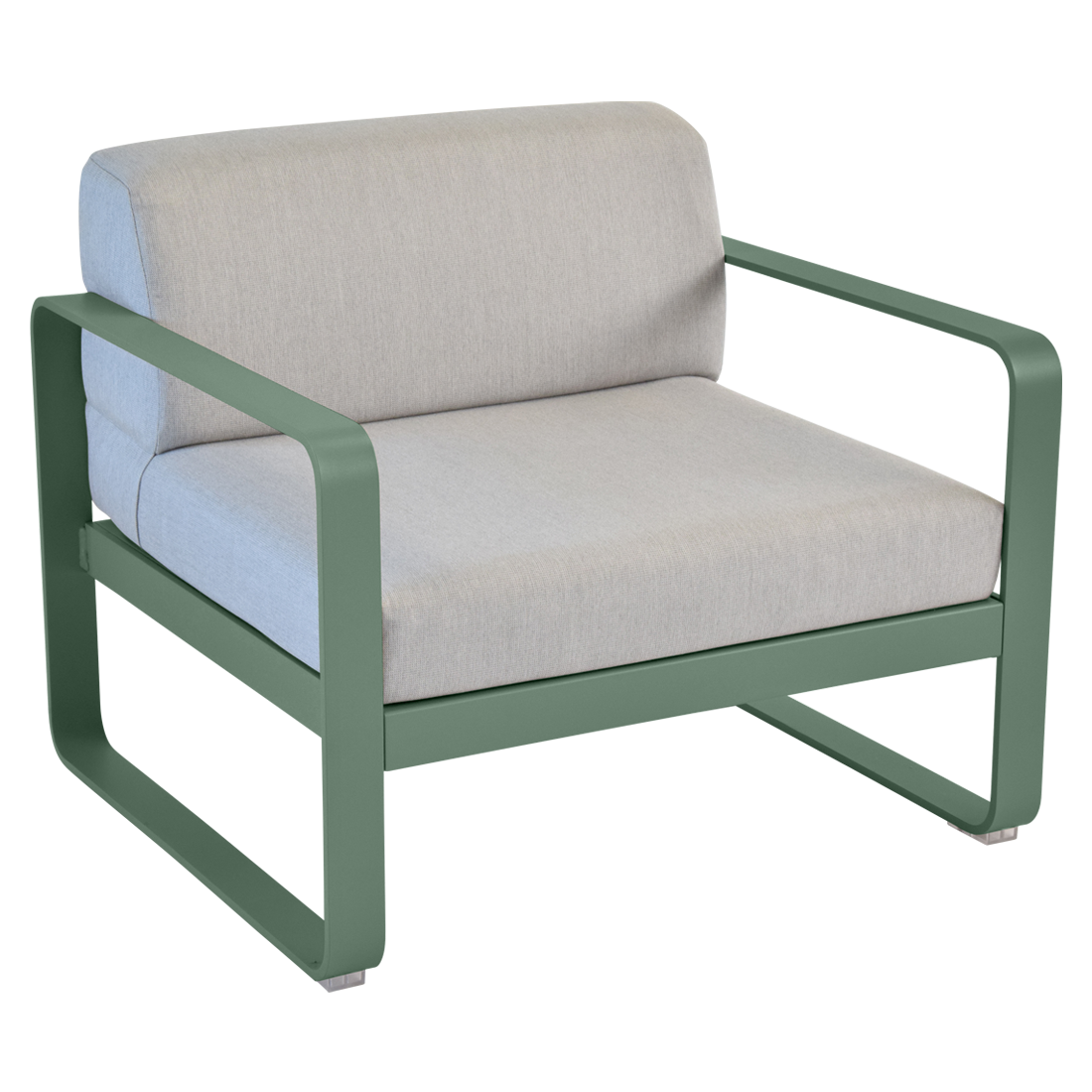 Fauteuil Bellevie Gris Flanelle en Aluminium