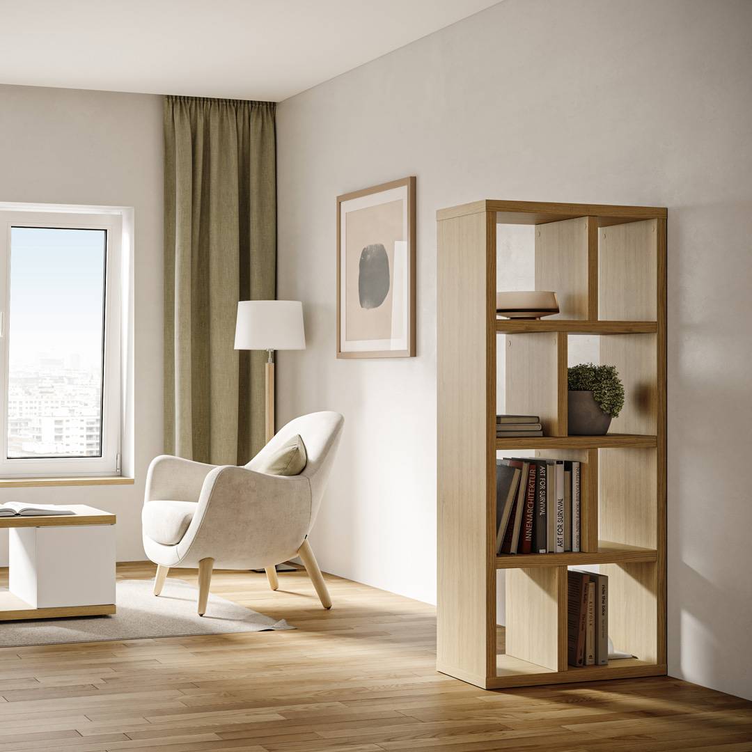 Bibliothèque 4 niveaux L70 cm Texas