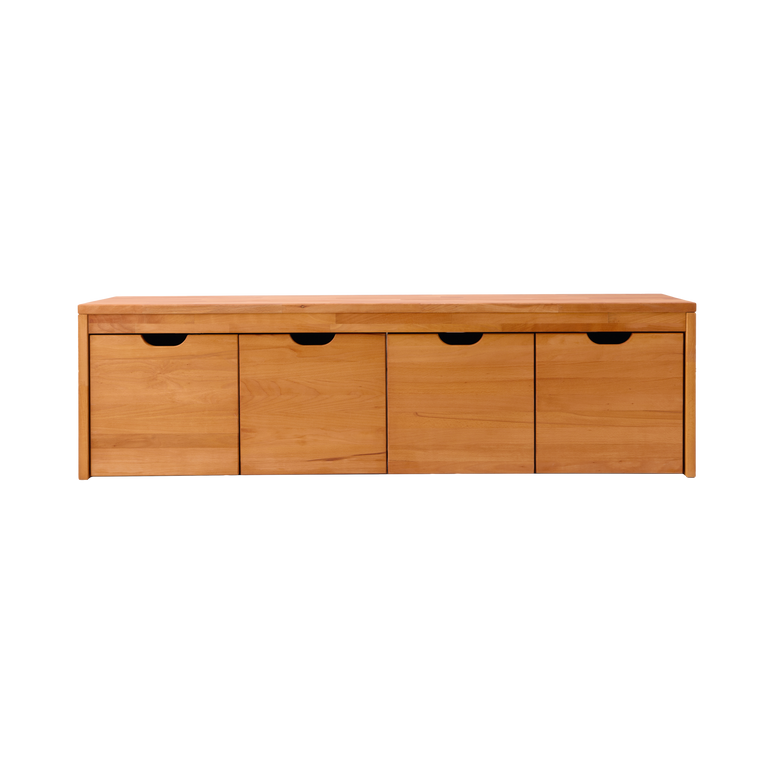 Banc bois massif 4 cubes de rangement Cyriel Banc bois massif 4 cubes de rangement Cyriel