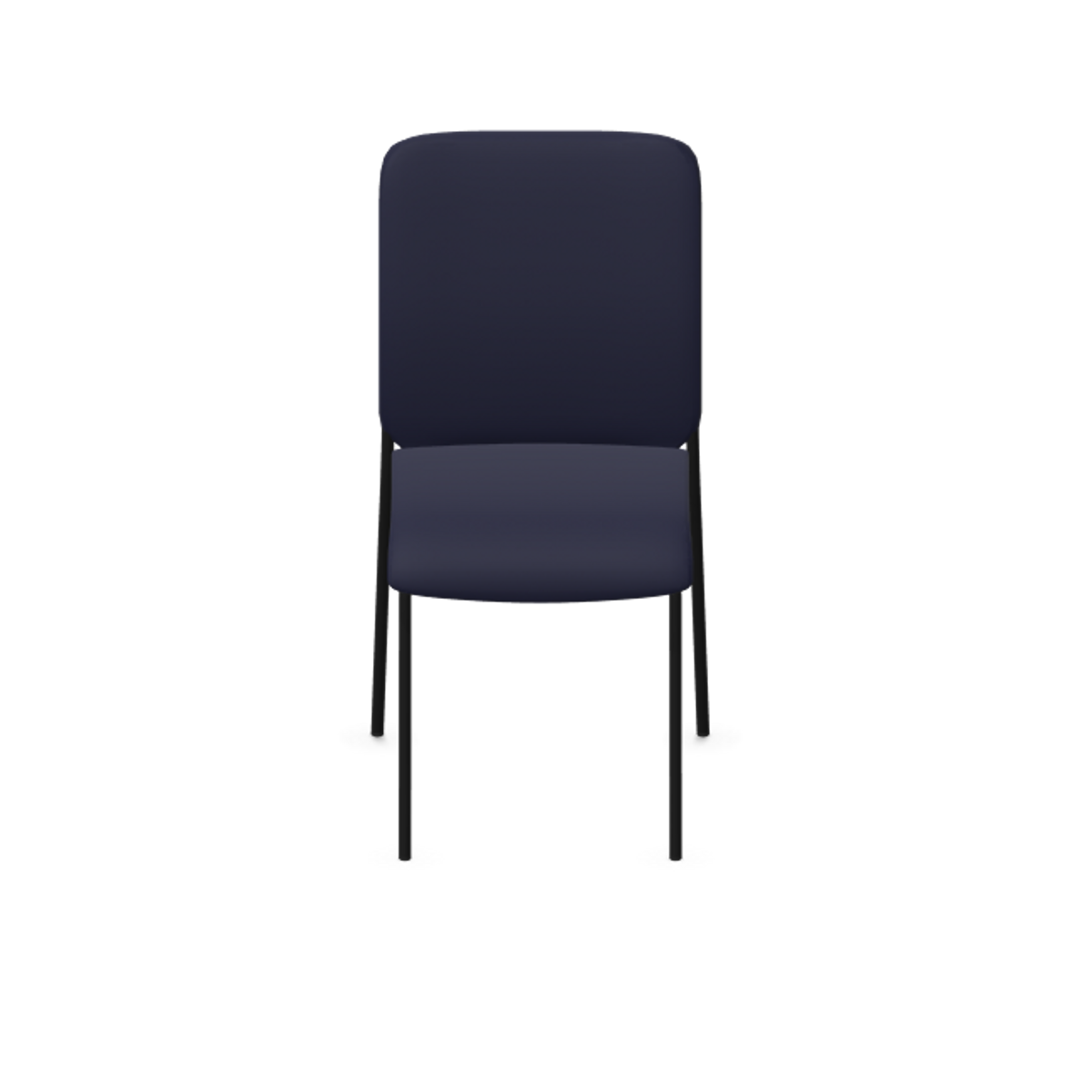 Chaise de bureau capitonnée sans accoudoirs pieds métal Sun H Chaise de bureau capitonnée sans accoudoirs pieds métal Sun H