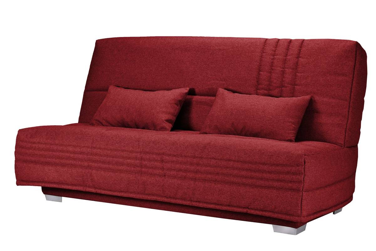 Canapé clic-clac tissu matelas 17 cm Genay Canapé clic-clac tissu matelas 17 cm Genay