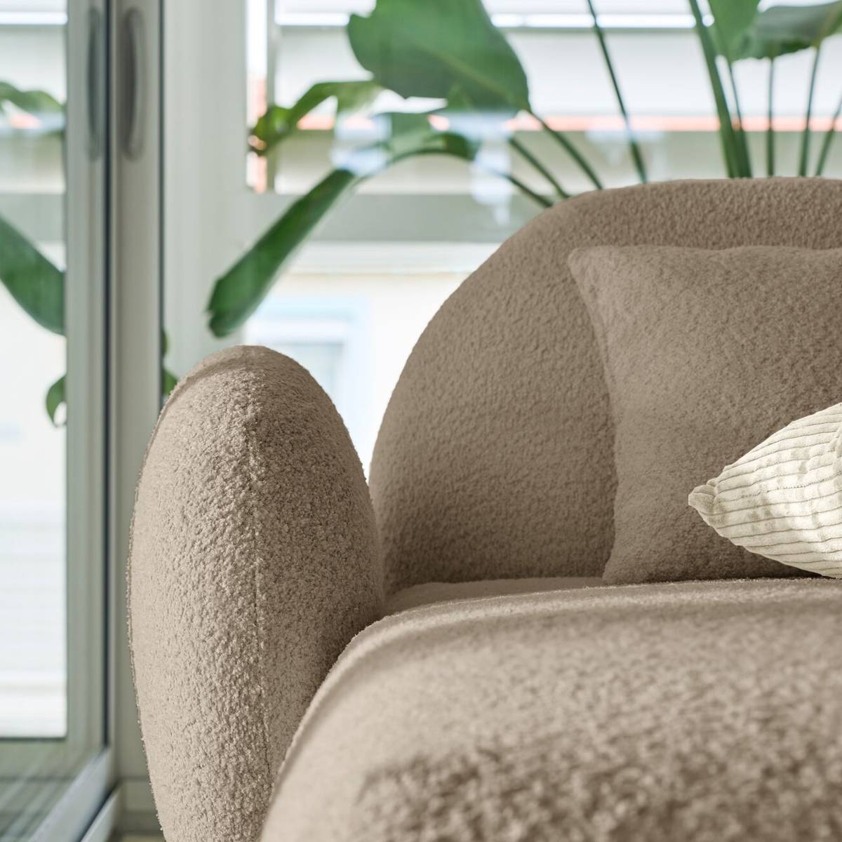 Canapé d'angle bouclette Oméga Canapé d'angle bouclette Oméga