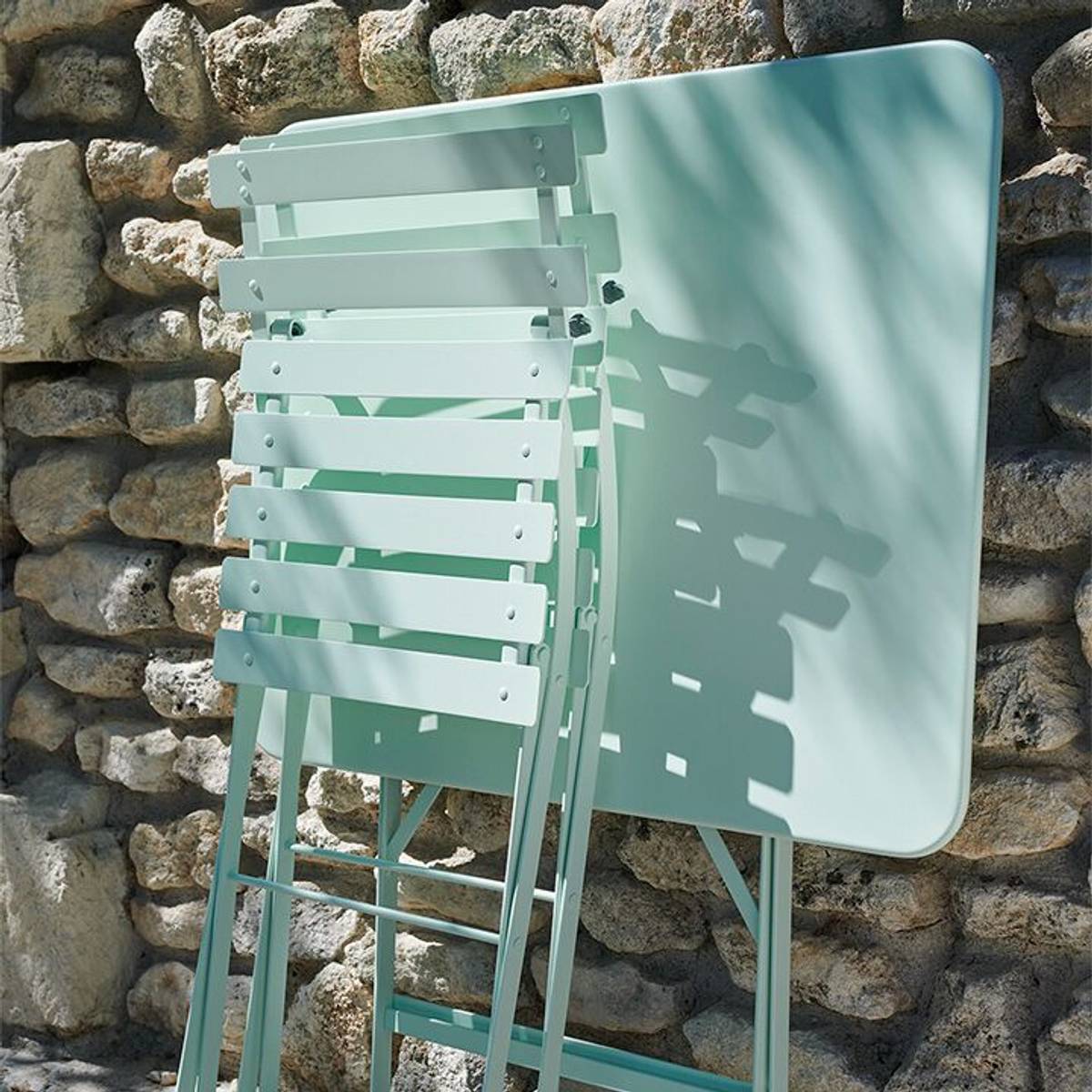 Table Rectangulaire Pliante 97 x 57 cm Bistro en Acier Table Rectangulaire Pliante 97 x 57 cm Bistro en Acier