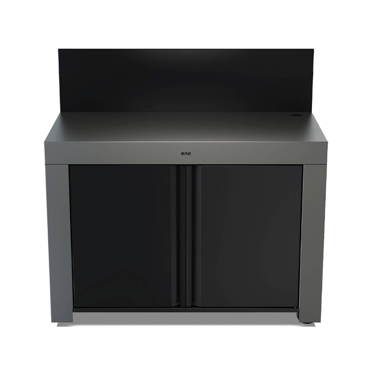 Meuble de Cuisine pour Plancha 120 x 60 cm Félix en Acier Gris et Noir Meuble de Cuisine pour Plancha 120 x 60 cm Félix en Acier Gris et Noir