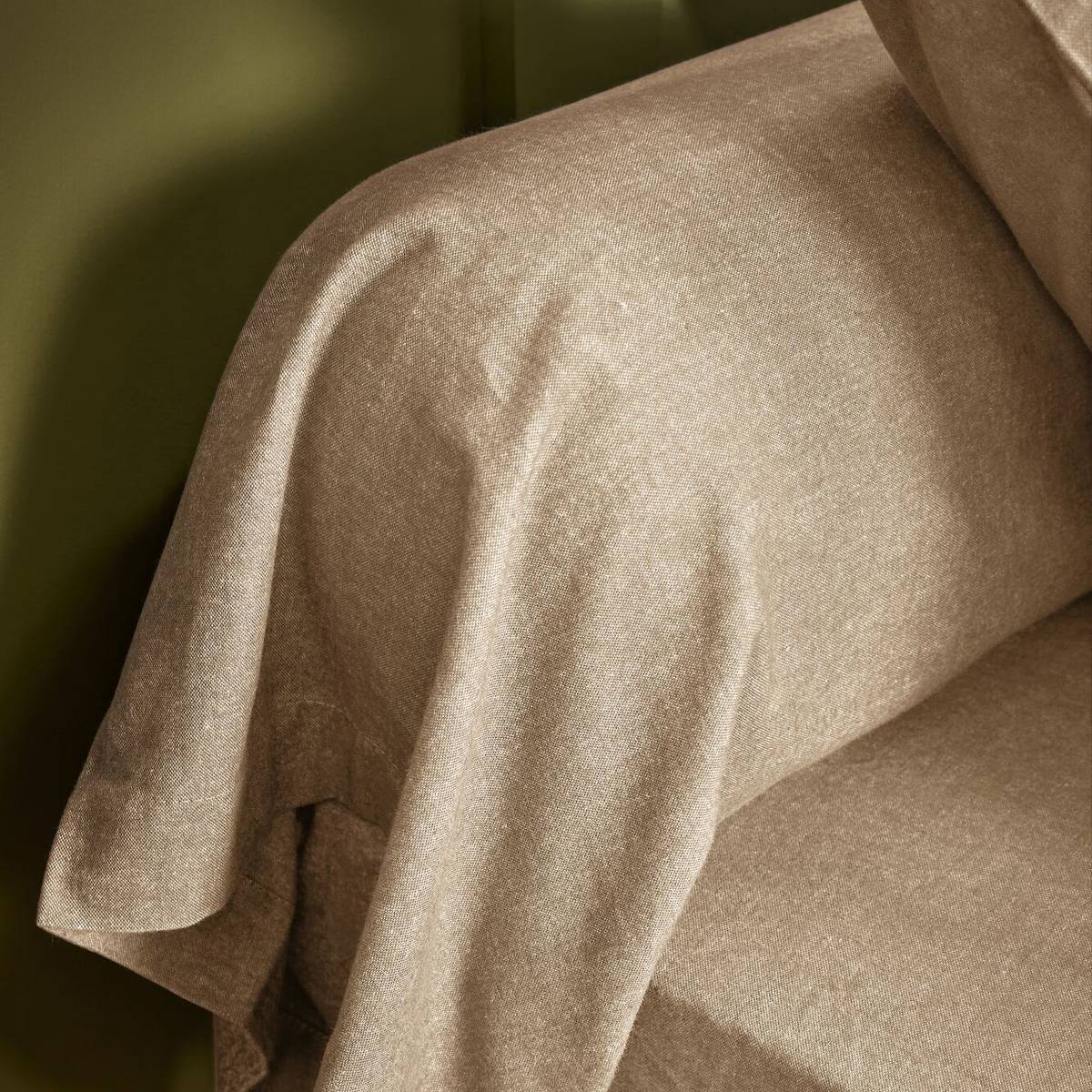 Taie de traversin coton flanelle Livia Taie de traversin coton flanelle Livia