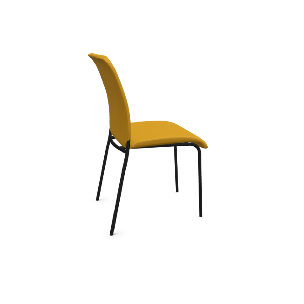 Chaise de bureau capitonnée sans accoudoirs pieds métal Sun H Chaise de bureau capitonnée sans accoudoirs pieds métal Sun H