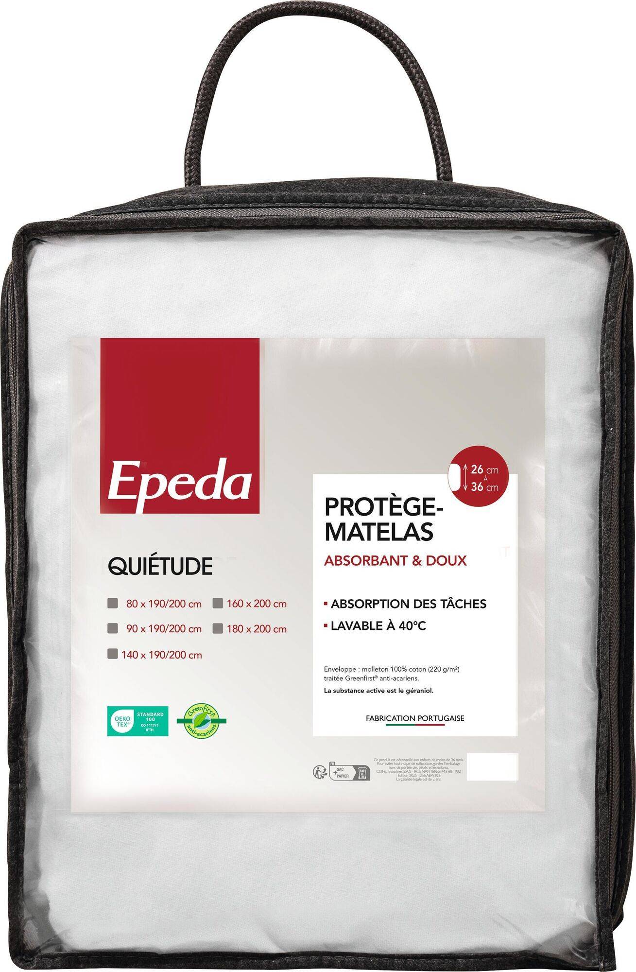 Protège matelas Quiétude, Epeda