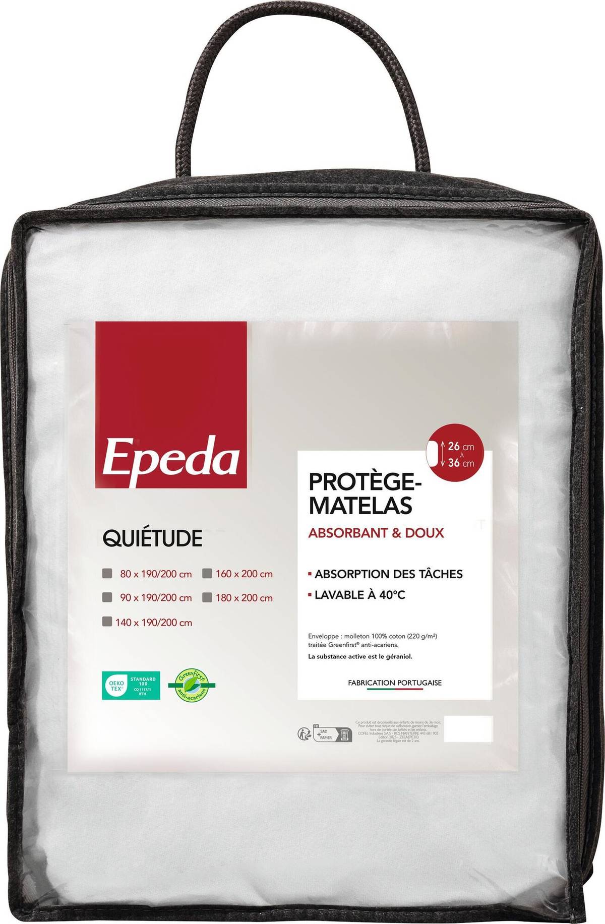 Protège matelas Quiétude, Epeda Protège matelas Quiétude, Epeda