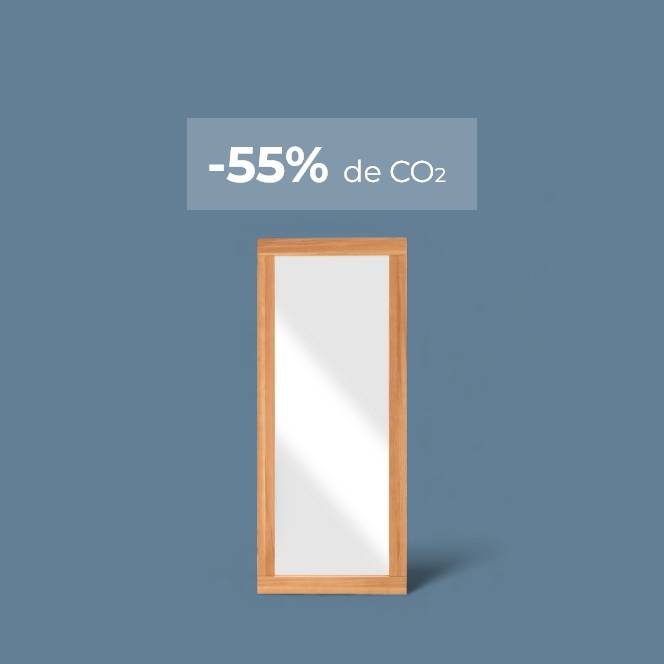 Miroir en hêtre massif Cyriel