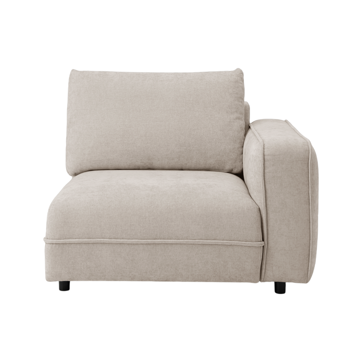 Chauffeuse avec accoudoir pour canapé modulable tissu Solenn Chauffeuse avec accoudoir pour canapé modulable tissu Solenn