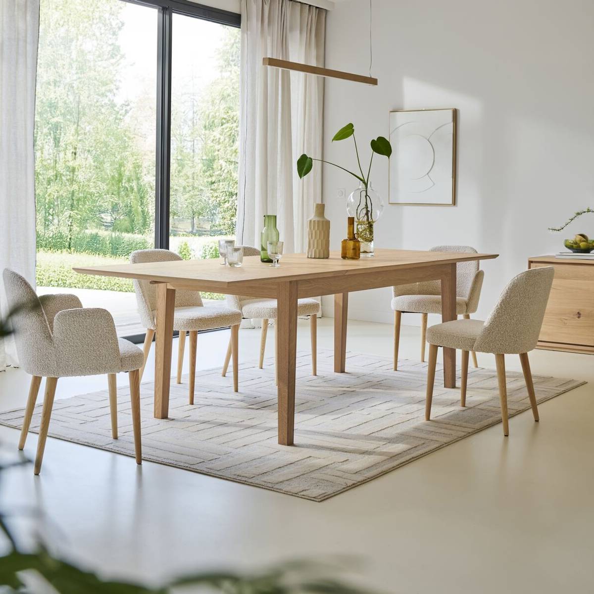 Chaise bouclette pieds bois Maxine Chaise bouclette pieds bois Maxine