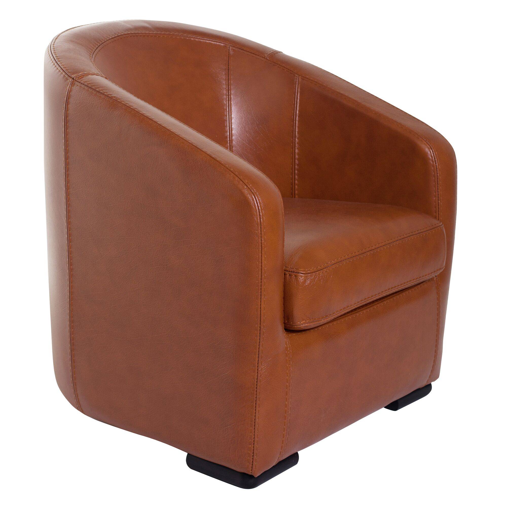 Fauteuil cabriolet cuir buffle Valentina