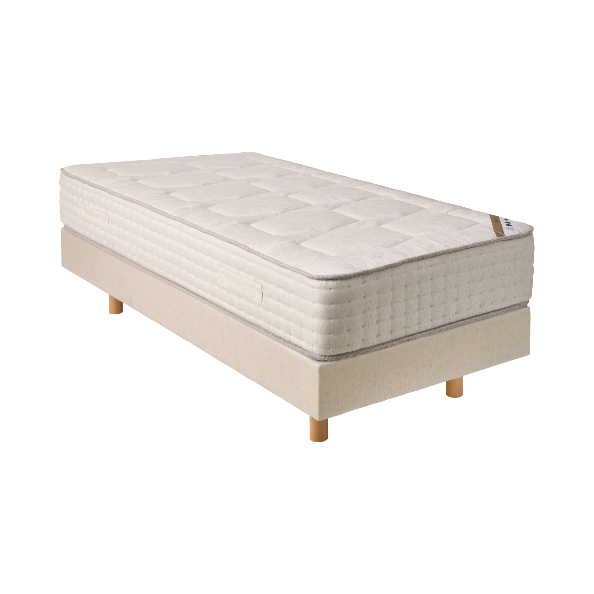 Conçu pour s'accorder parfaitement cet ensemble saura vous charmer par son design et son confort. Le matelas Martin de 27 cm d'épaisseur vous propose un soutien ferme et un accueil tonique. Son garnissage est composé de matières nobles comme la soie, une matière résistante qui absorbe l'humidité et créée une isolation. Vous craquerez aussi pour son coutil aux allures naturelles composé de viscose, tencel et lin. Le sommier Marceau vient s'associer parfaitement avec le matelas en assouplissant son confort. Vous obtiendrez l'équilibre idéal pour de meilleures nuits.